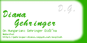 diana gehringer business card